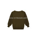 Women's Knitted Crystal Beads Crew-Neck Pullover